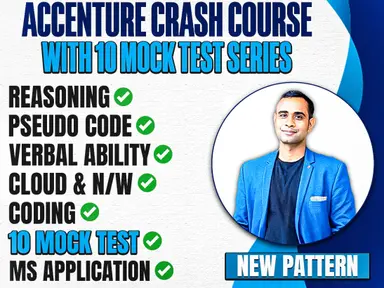 Accenture Crash Course(Latest Pattern)+ 10 Free Mock test Series + LIVE CLASS