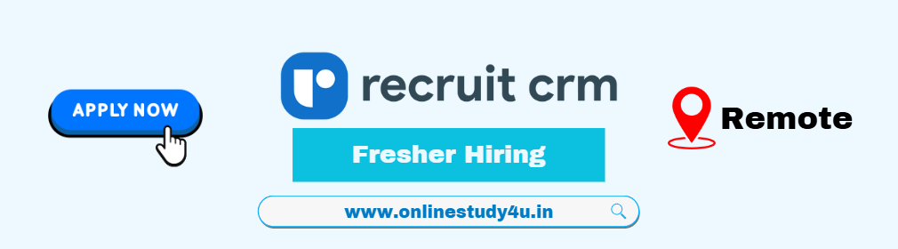 Recruit CRM Product Management Trainee