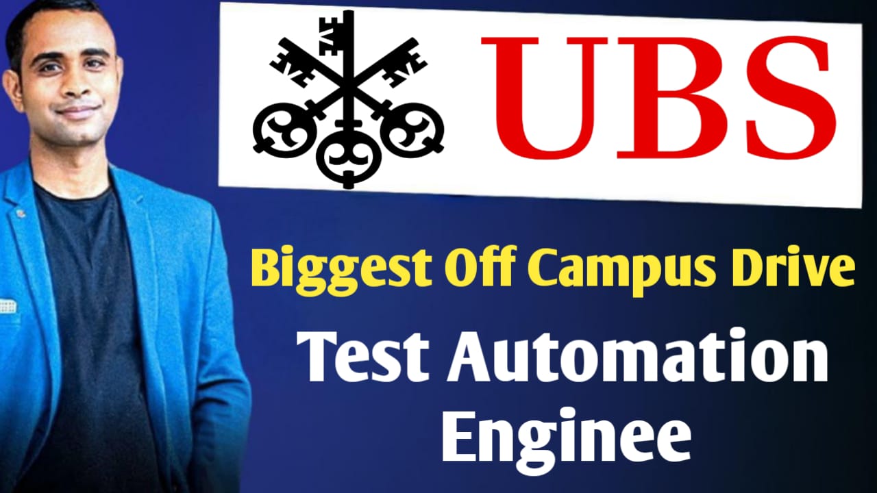 UBS Off Campus Hiring - Test Automation Engineer