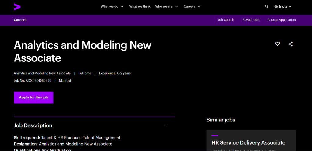 Accenture Off-Campus Hiring 2025
