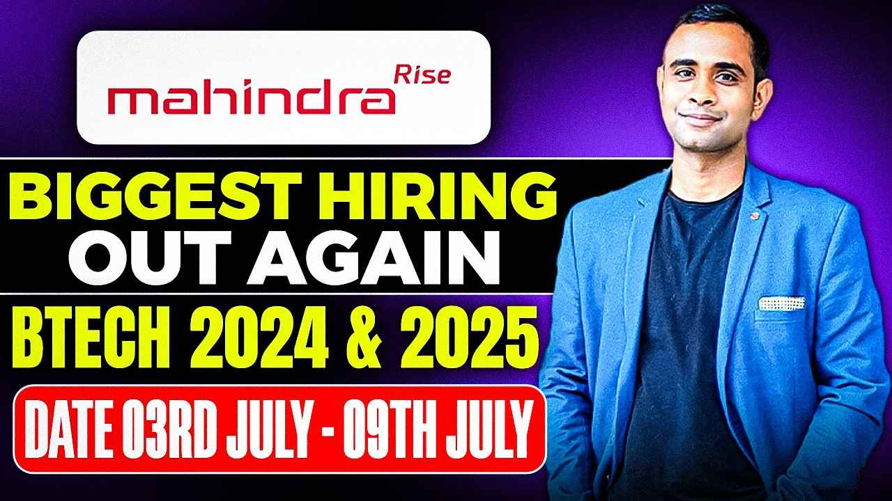 Mahindra Biggest Hiring Drive - Role For GET, PGET, GaGT