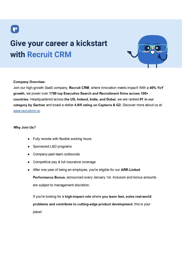 Recruit CRM Off-Campus Hiring Drive