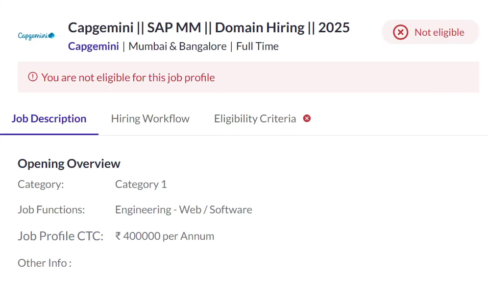 Capgemini Off-Campus Mass Hiring Drive