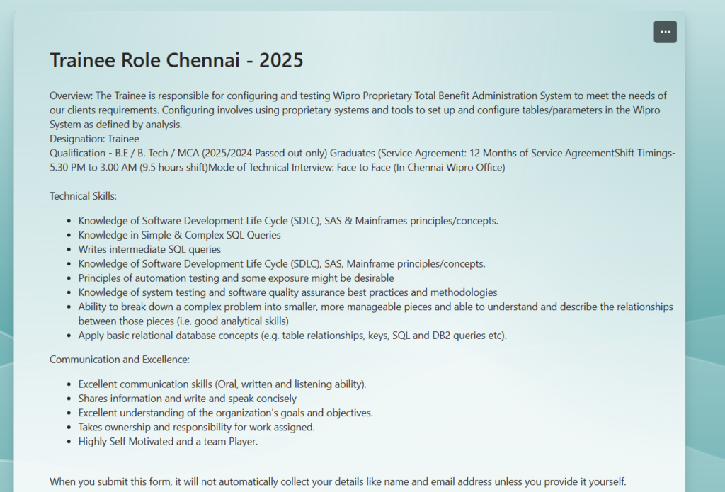 Wipro Big Hiring 2025 Drive