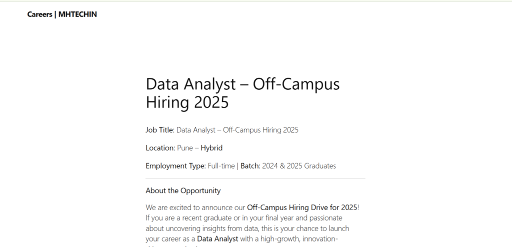 MHTECHIN Off Campus Drive
