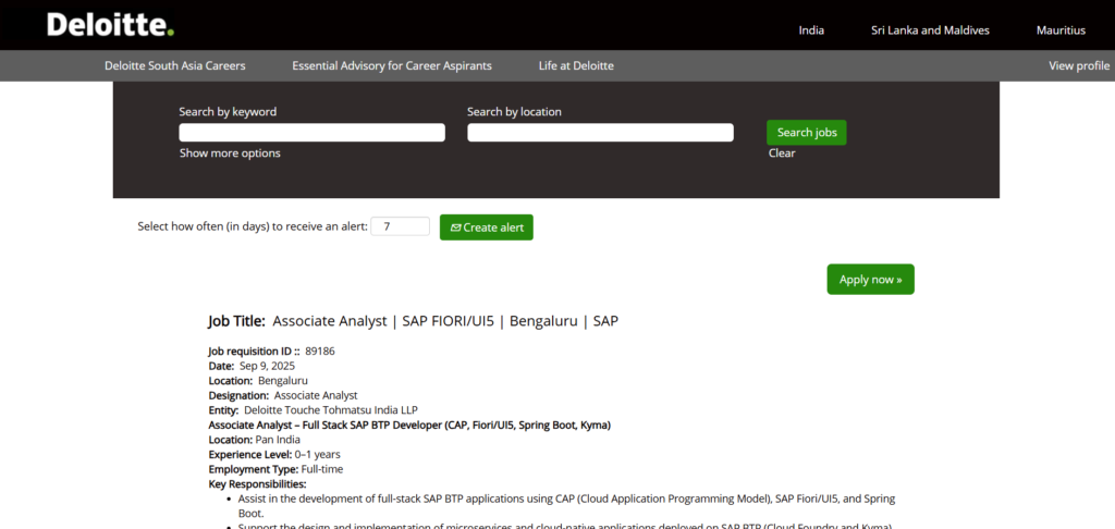 Deloitte New Off Campus Hiring
