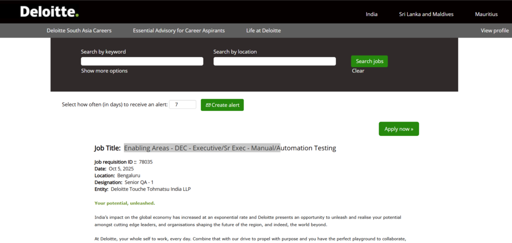 Deloitte New Mass Hiring