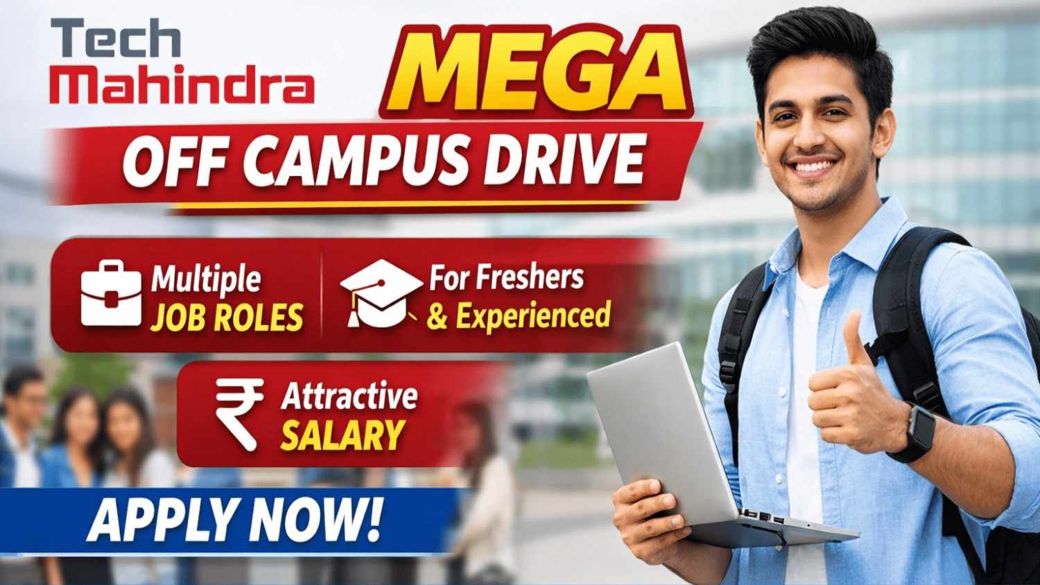 Tech Mahindra Mega Off Campus Drive - Customer Support Associate & Service Desk Analyst Jobs