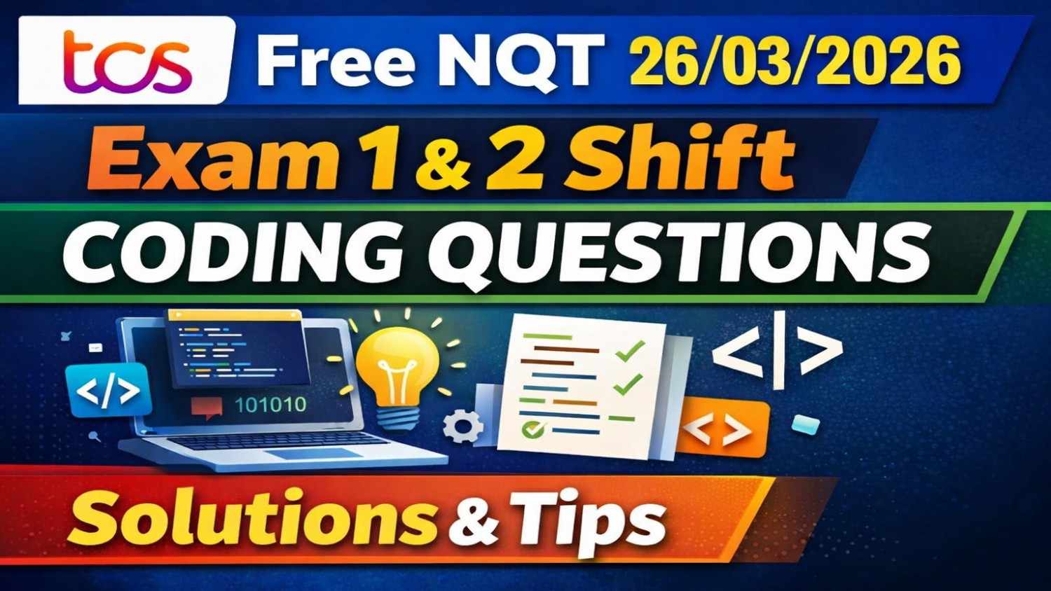 TCS NQT 26/03/2026 Exam 1 & 2 Shift Coding Question | TCS NQT Exam 26 March Coding Question | TCS Exam Question