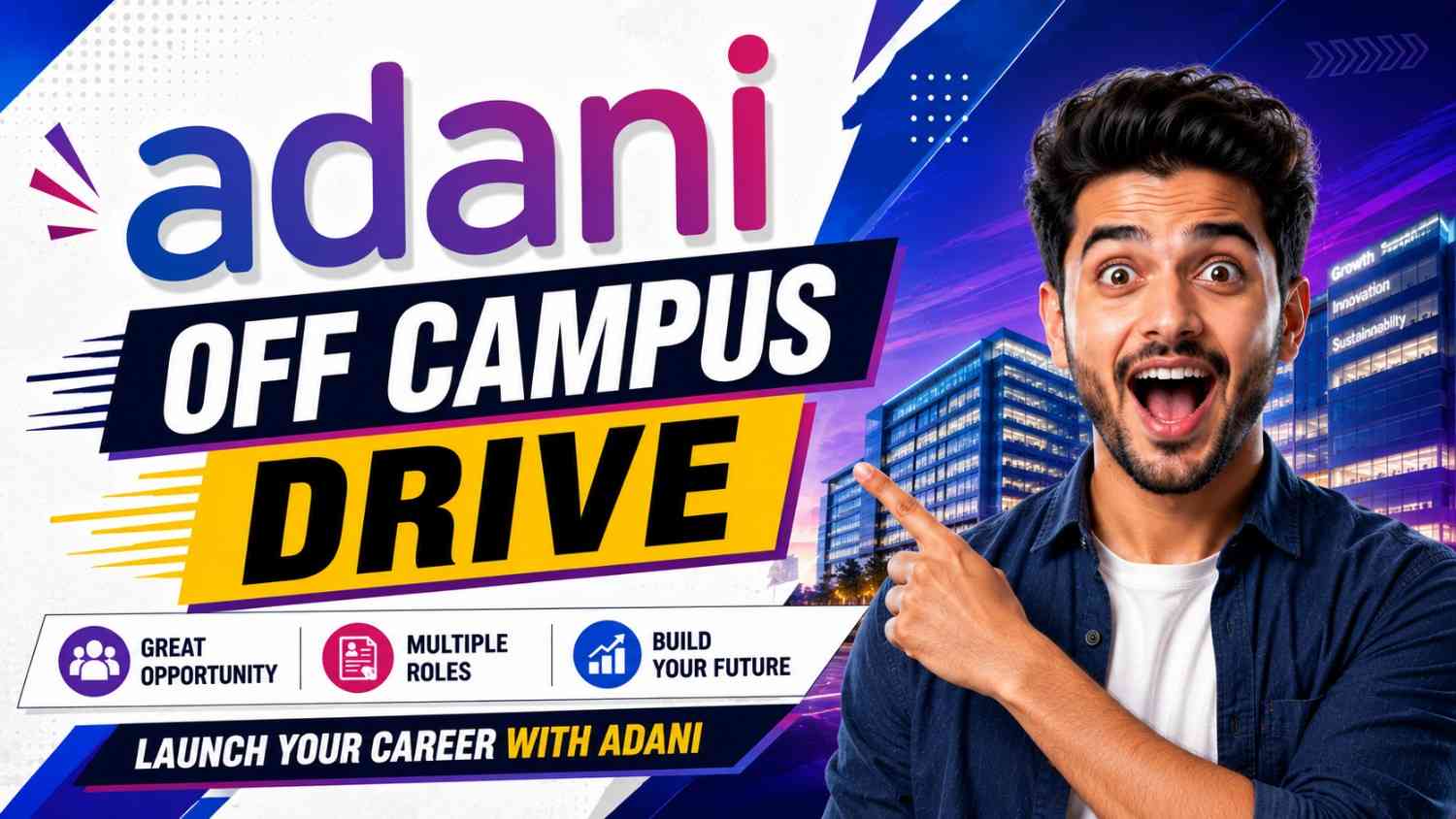 Adani Off Campus Drive - Graduate Engineer Trainee - Technology Role