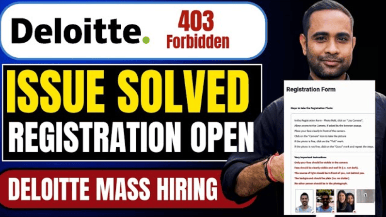 Deloitte NLA Hiring 403 Forbidden Error Solved