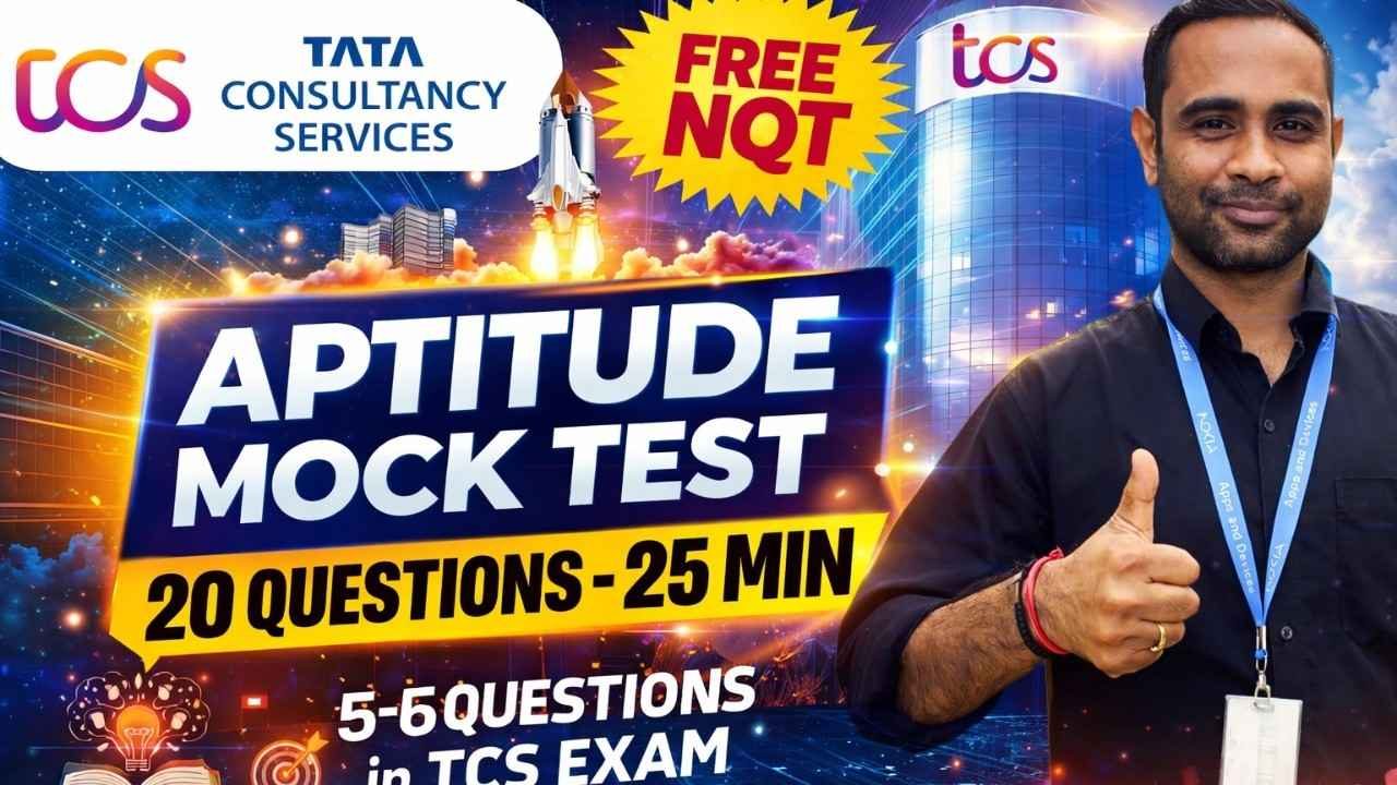 TCS NQT EXAM PYQ PART 4 - APTITUDE MOCK TEST | TCS Exam Aptitude Questions | TCS Previous Year Questions