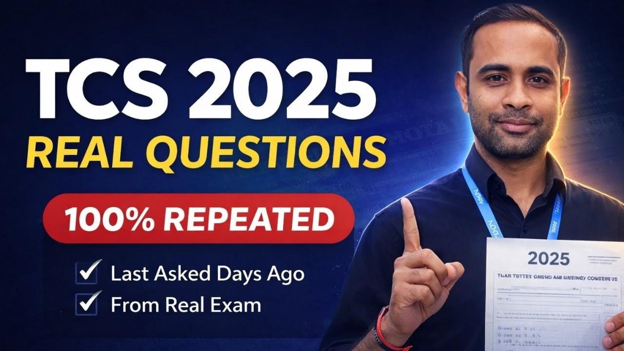 TCS Free NQT PYQ 2025 Asked Real Questions | TCS Free NQT EXAM PYQ | Part 9